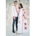Embroidered Man&Woman Set "Fantasy" white/red